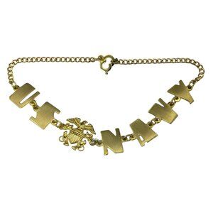 10 Karat Yellow Gold U.S. Navy Bracelet #22302